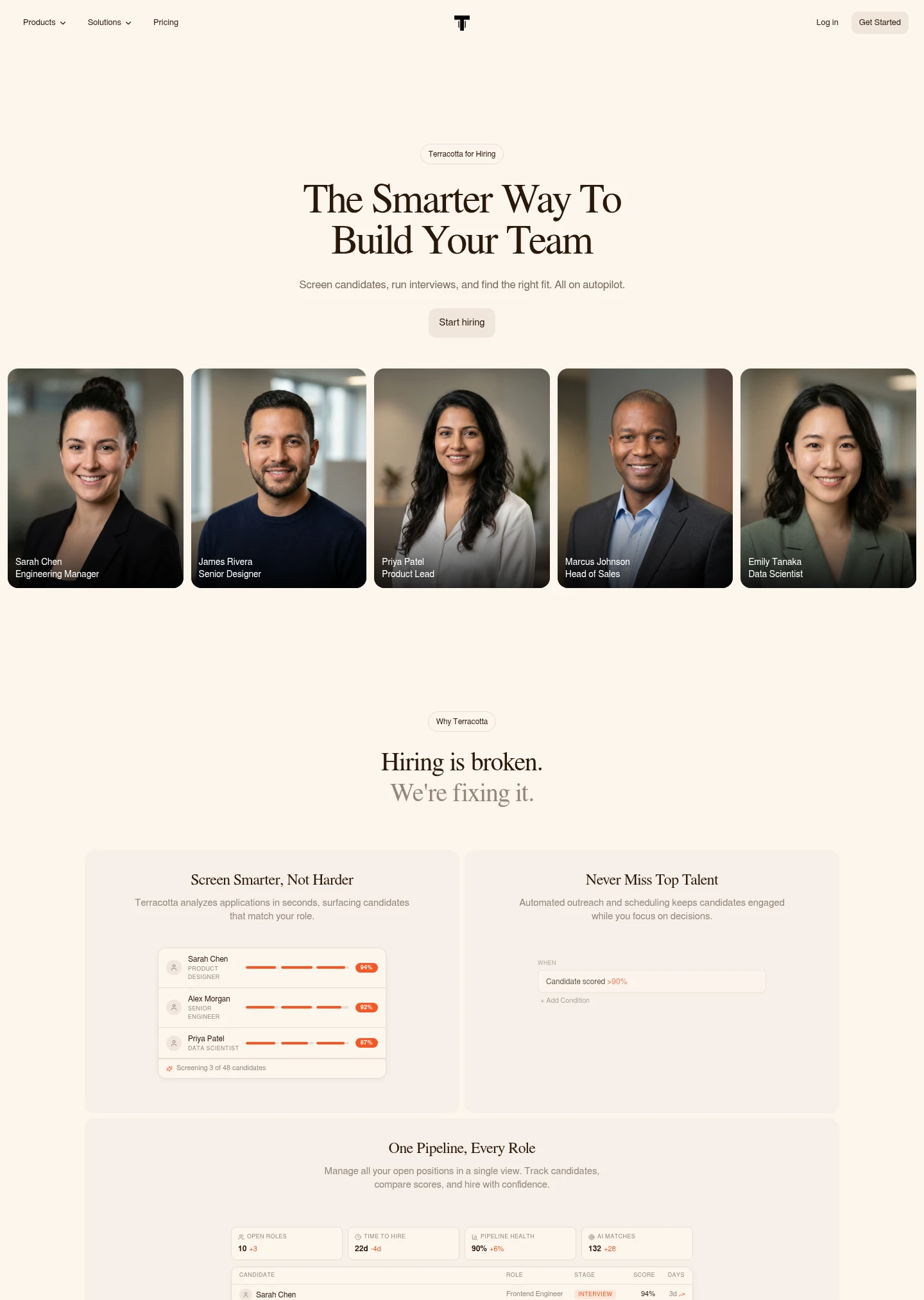 Terracotta website design style preview